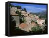 Tolla Village and Dam, Corsica, France-Guy Thouvenin-Framed Stretched Canvas