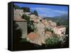 Tolla Village and Dam, Corsica, France-Guy Thouvenin-Framed Stretched Canvas