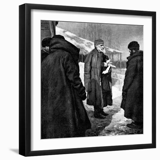 Tolstoy and Peasants-Kenyon Cox-Framed Art Print