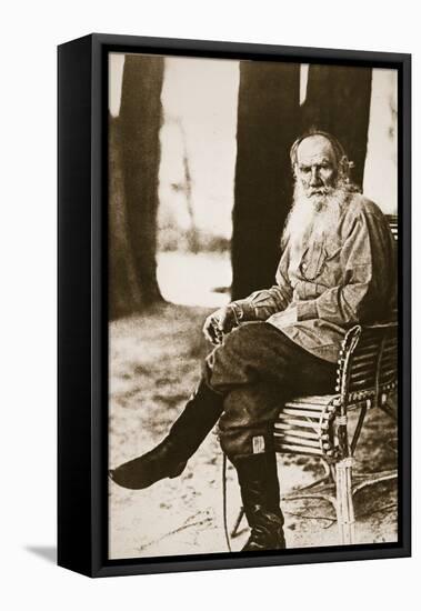 Tolstoy in His Later Years at His Country Estate-null-Framed Stretched Canvas