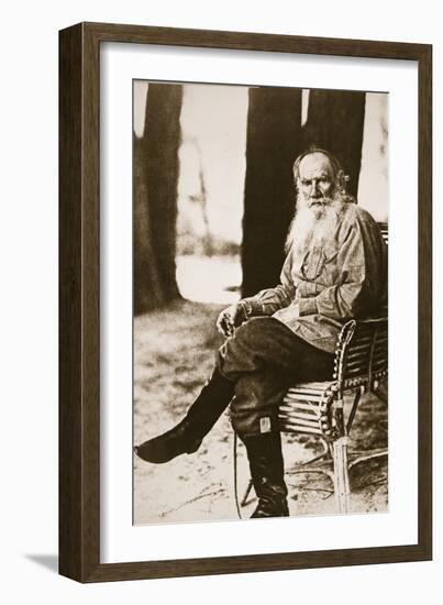 Tolstoy in His Later Years at His Country Estate-null-Framed Photographic Print
