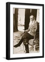 Tolstoy in His Later Years at His Country Estate-null-Framed Photographic Print