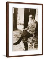 Tolstoy in His Later Years at His Country Estate-null-Framed Photographic Print