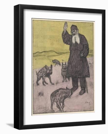 Tolstoy Preaching-Wilhelm Schutz-Framed Art Print