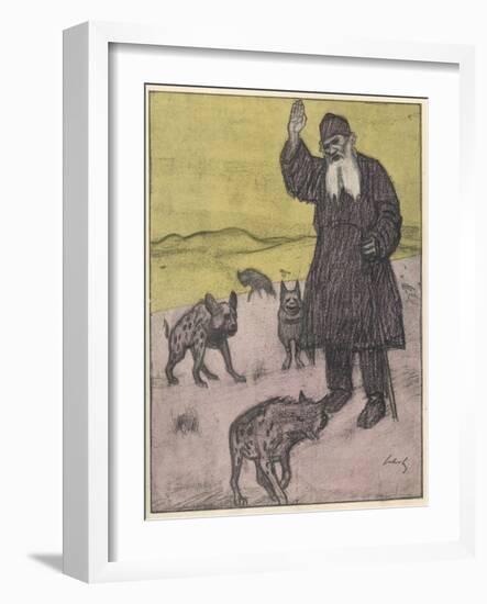 Tolstoy Preaching-Wilhelm Schutz-Framed Art Print