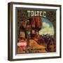 Toltec Brand - Rivera, California - Citrus Crate Label-Lantern Press-Framed Art Print