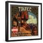 Toltec Brand - Rivera, California - Citrus Crate Label-Lantern Press-Framed Art Print