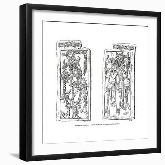 Toltec Sculptures, Mexico, 19th Century-Sellier-Framed Giclee Print