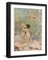 Tom and Ellie, Illustration from 'The Water Babies' by Reverend Charles Kingsley-Jessie Willcox-Smith-Framed Giclee Print