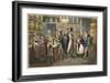 Tom and Jerry at a London Gin Shop, Drinking Blue Ruin with a Variety of Fellow-Customers-null-Framed Art Print