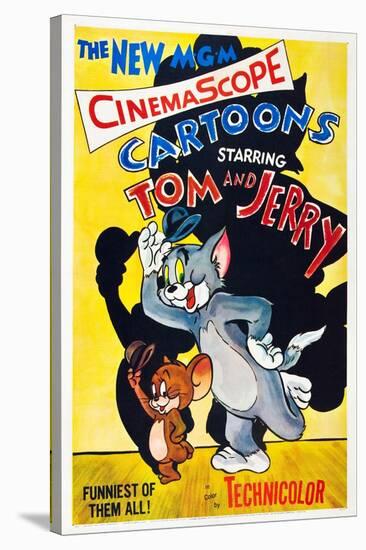 TOM AND JERRY, from left: Jerry the Mouse, Tom the cat, 1955.-null-Stretched Canvas