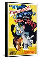 TOM AND JERRY, from left: Jerry the Mouse, Tom the cat, 1955.-null-Framed Stretched Canvas