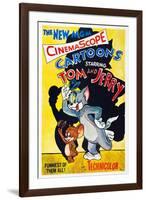 TOM AND JERRY, from left: Jerry the Mouse, Tom the cat, 1955.-null-Framed Art Print