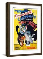 TOM AND JERRY, from left: Jerry the Mouse, Tom the cat, 1955.-null-Framed Premium Giclee Print