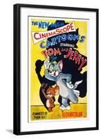 TOM AND JERRY, from left: Jerry the Mouse, Tom the cat, 1955.-null-Framed Art Print