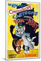 TOM AND JERRY, from left: Jerry the Mouse, Tom the cat, 1955.-null-Mounted Art Print