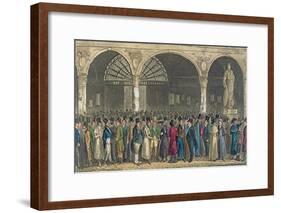 Tom and Jerry Visiting the Stock Exchange, from 'Life in London' by Pierce Egan, 1821-Isaac Robert Cruikshank-Framed Giclee Print