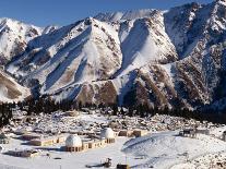 Astronomical Station in Snow Covered Landscape at Almaty in Kazakhstan, Central Asia-Tom Ang-Photographic Print