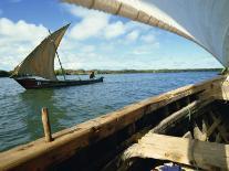 Dhows on River, Lamu, Kenya, East Africa, Africa-Tom Ang-Stretched Canvas