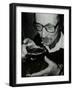 Tom Burnham with a Pint at the Bell, Codicote, Hertfordshire, December 1986-Denis Williams-Framed Photographic Print