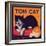 Tom Cat Brand - Orosi, California - Citrus Crate Label-Lantern Press-Framed Art Print