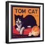 Tom Cat Brand - Orosi, California - Citrus Crate Label-Lantern Press-Framed Premium Giclee Print