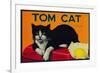 Tom Cat Lemon Label - Orosi, CA-Lantern Press-Framed Art Print