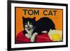 Tom Cat Lemon Label - Orosi, CA-Lantern Press-Framed Art Print