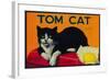 Tom Cat Lemon Label - Orosi, CA-Lantern Press-Framed Art Print