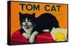 Tom Cat Lemon Label - Orosi, CA-Lantern Press-Stretched Canvas