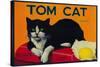 Tom Cat Lemon Label - Orosi, CA-Lantern Press-Stretched Canvas