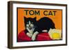 Tom Cat Lemon Label - Orosi, CA-Lantern Press-Framed Premium Giclee Print