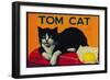 Tom Cat Lemon Label - Orosi, CA-Lantern Press-Framed Premium Giclee Print