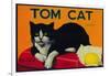 Tom Cat Lemon Label - Orosi, CA-Lantern Press-Framed Art Print