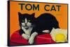 Tom Cat Lemon Label - Orosi, CA-Lantern Press-Stretched Canvas