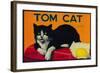 Tom Cat Lemon Label - Orosi, CA-Lantern Press-Framed Art Print