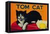 Tom Cat Lemon Label - Orosi, CA-Lantern Press-Framed Stretched Canvas