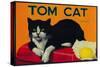 Tom Cat Lemon Label - Orosi, CA-Lantern Press-Stretched Canvas