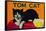 Tom Cat Lemon Label - Orosi, CA-Lantern Press-Framed Stretched Canvas