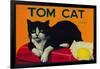 Tom Cat Lemon Label - Orosi, CA-Lantern Press-Framed Art Print