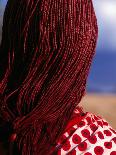 Maasai Warrior's Plaited Hair, Masai Mara National Reserve, Kenya-Tom Cockrem-Stretched Canvas