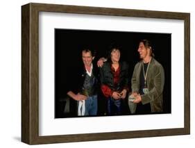 Tom Cruise Chatting with Keith Richards and Ron Wood before Rolling Stones Concert, Las Vegas-null-Framed Photographic Print