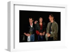 Tom Cruise Chatting with Keith Richards and Ron Wood before Rolling Stones Concert, Las Vegas-null-Framed Photographic Print