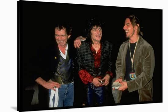 Tom Cruise Chatting with Keith Richards and Ron Wood before Rolling Stones Concert, Las Vegas-null-Stretched Canvas