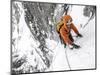 Tom Grant Arriving in the Upper Couloir Nord Des Drus, Chamonix, France-Ben Tibbetts-Mounted Photographic Print