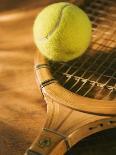 Tennis Ball and Wood Racket-Tom Grill-Framed Photographic Print