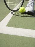 Tennis Ball and Wood Racket-Tom Grill-Photographic Print