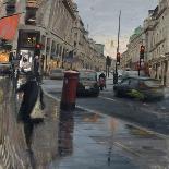 Regent Street in Rain with Taxi, 2018-Tom Hughes-Giclee Print