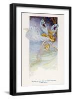 Tom is Guided Along the Stream by a Fairy-Harry G. Theaker-Framed Art Print