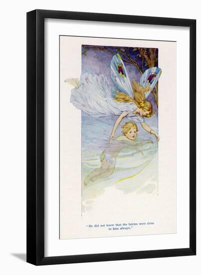 Tom is Guided Along the Stream by a Fairy-Harry G. Theaker-Framed Art Print